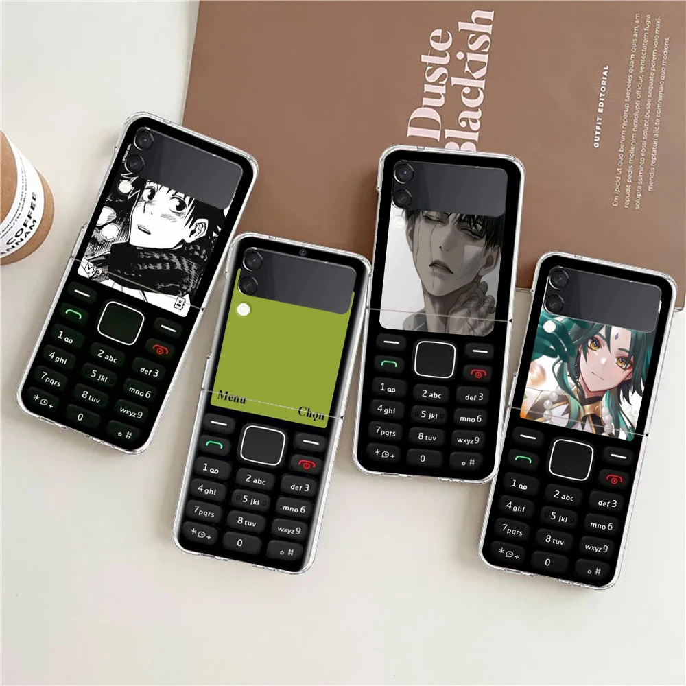 Retro Old Nostalgia Cellulare Custodia Rigida Per Pc Per Samsung Galaxy Z Flip 4 Cover Trasparente Per Samsung Z Flip 3 Shell Coque