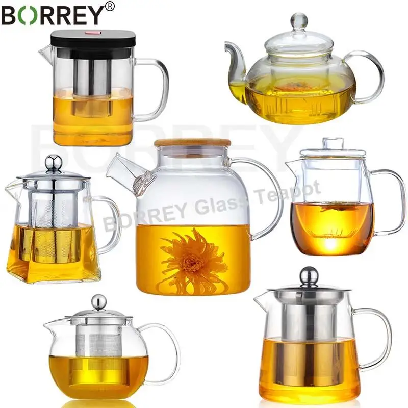 Hot Selling Wholesale Glass Teapot with Removable Infuser