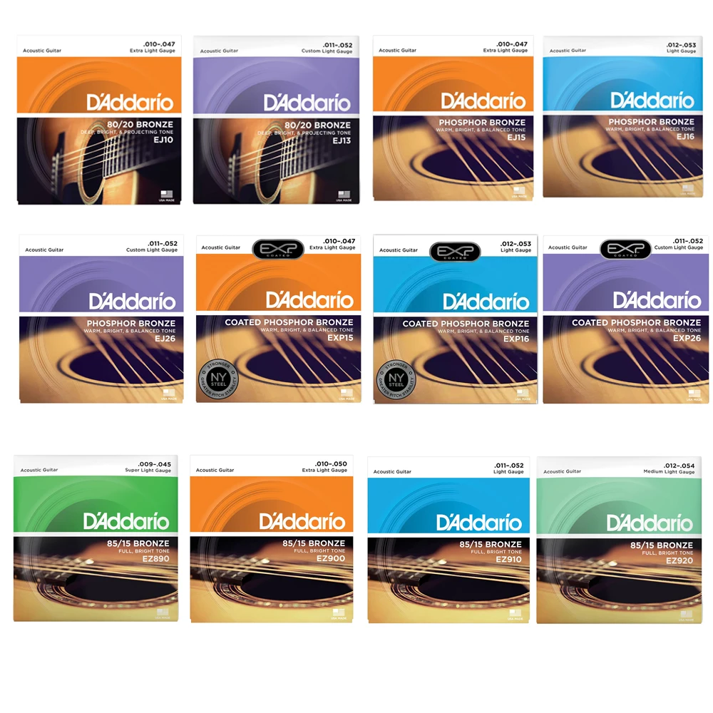 DaddarioAcousticGuitarStringsForBeginners8020BronzeEZ890EZ900