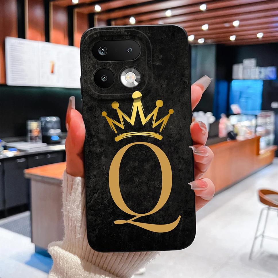 Fashion Crown Letters Shockproof Silicone Couple Phone Case