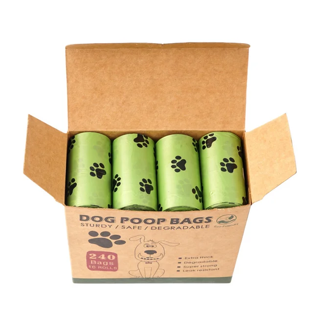 240pcs/16Rolls Thick Dog Poop Bags, Leak Proof Pet Waste Bag For Dog Outdoor Walking 2