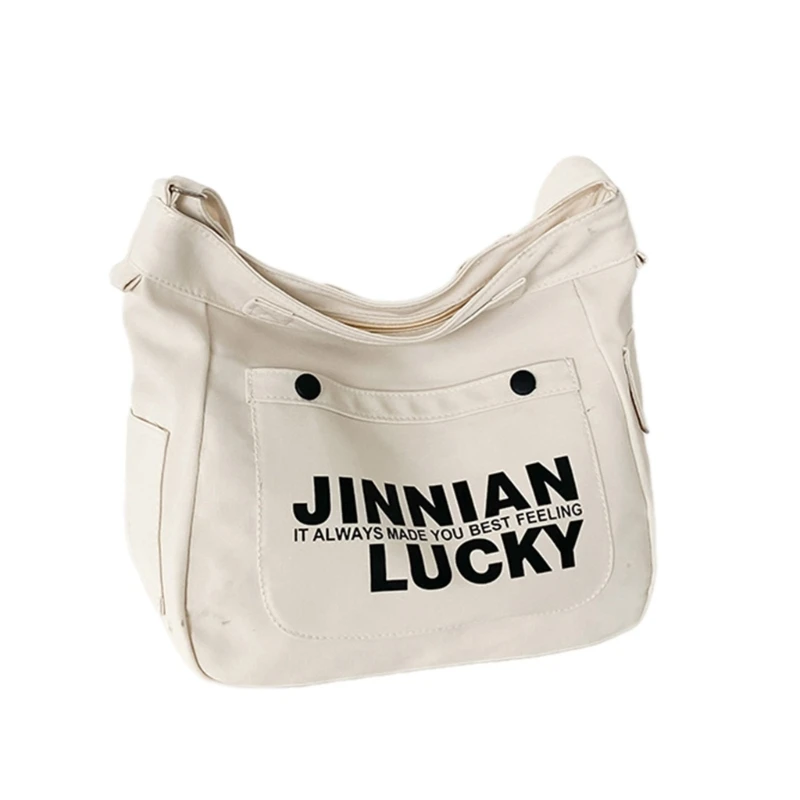 Women Letter Print Shoulder Bag Student School Bag Japanese Crossbody Bag E74B