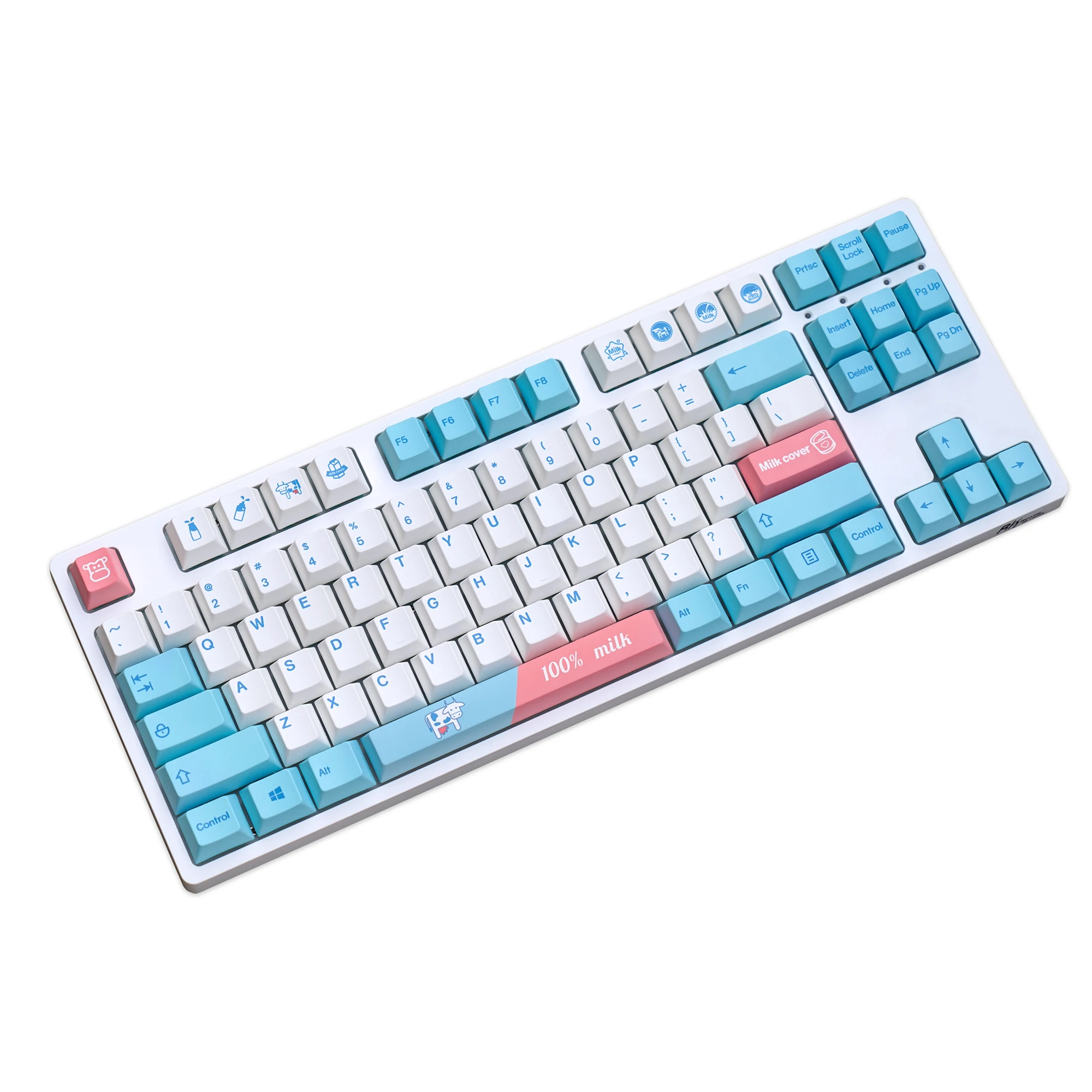 Gmk Leite Capa r2 Keycap Pbt Dye Subbed Cereja Caps Perfil Chave para 61 64 84 87 96 980 Teclados Mecânicos 148 Teclas Set - Imagem 4