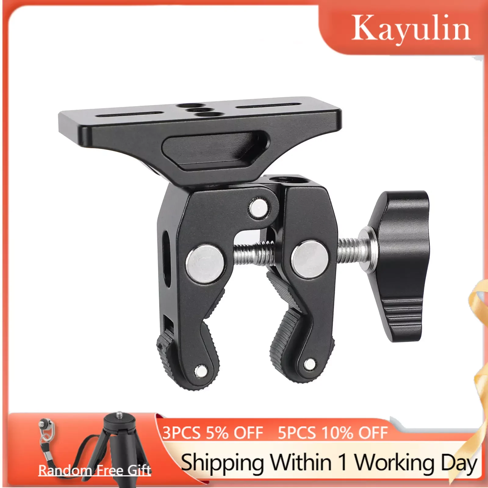 Kayulin Universal Super Crab Clamp + Hdmi A Sdi 3G Converter Extension Support Per Blackmagic Micro Signal