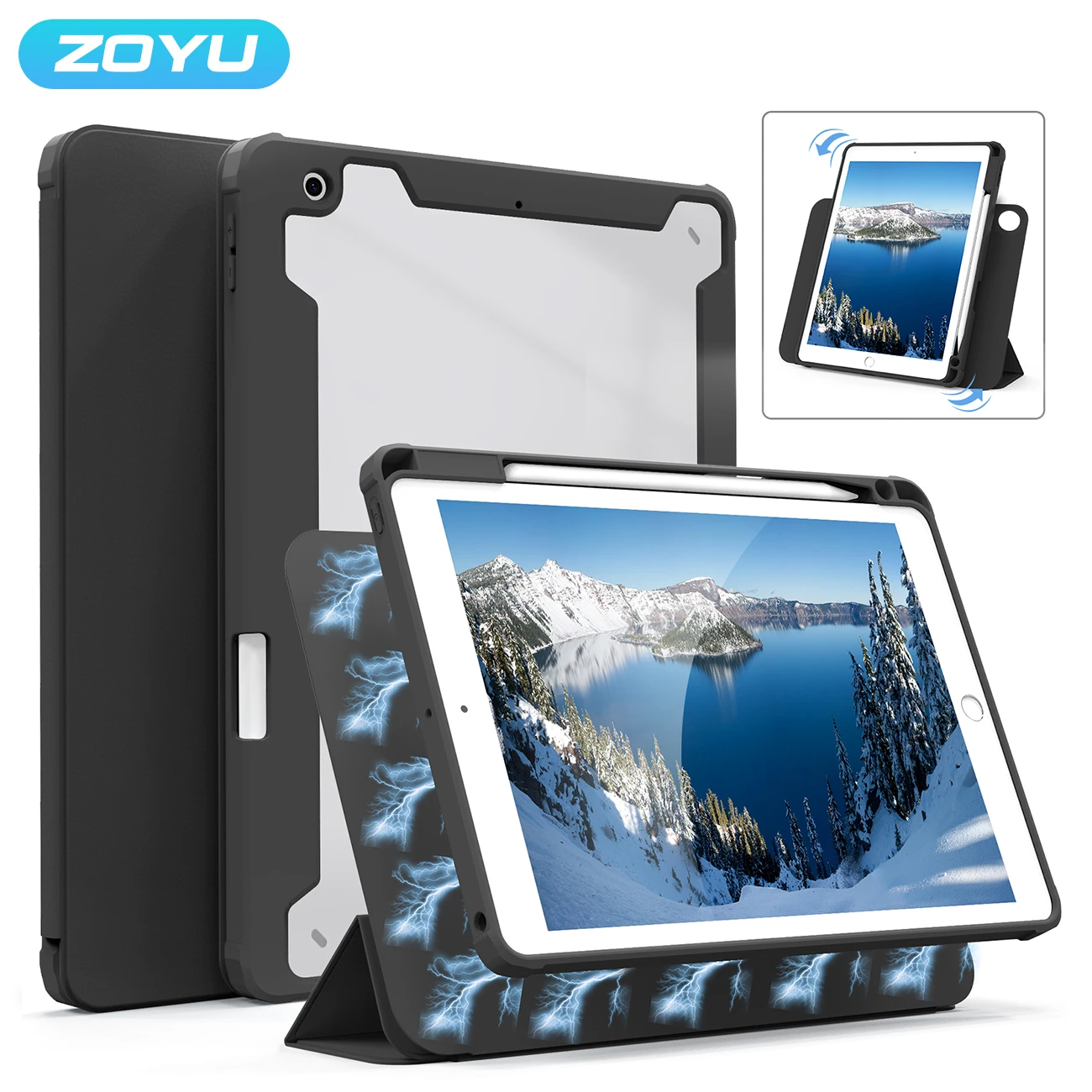 ZOYU For iPad Pro 12.9 11 Case,For iPad 10 10.9 inch 2022 Air