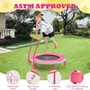 Mini Trampoline for Kids 3-6 with Foam Handle, 3ft Indoor Toddler Trampoline, No-Gap Cover