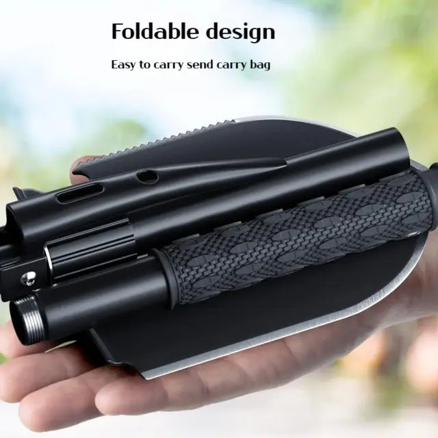 1pc Outdoor Small Foldable Camping Shovel, Multifunctional Hiking Entrenching Tool Portable Shovel 3