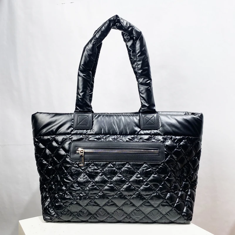 Style.Lab Bekah Puffer Feather-Light Dual Bag Set - Black