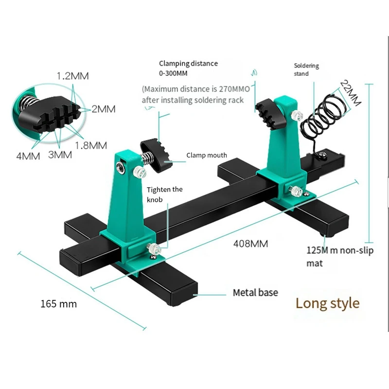 A82I-Circuit Board Holder Stable Adjustable PCB Welding Bracket Auxiliary Clamp Repair Tool Clamping Kit