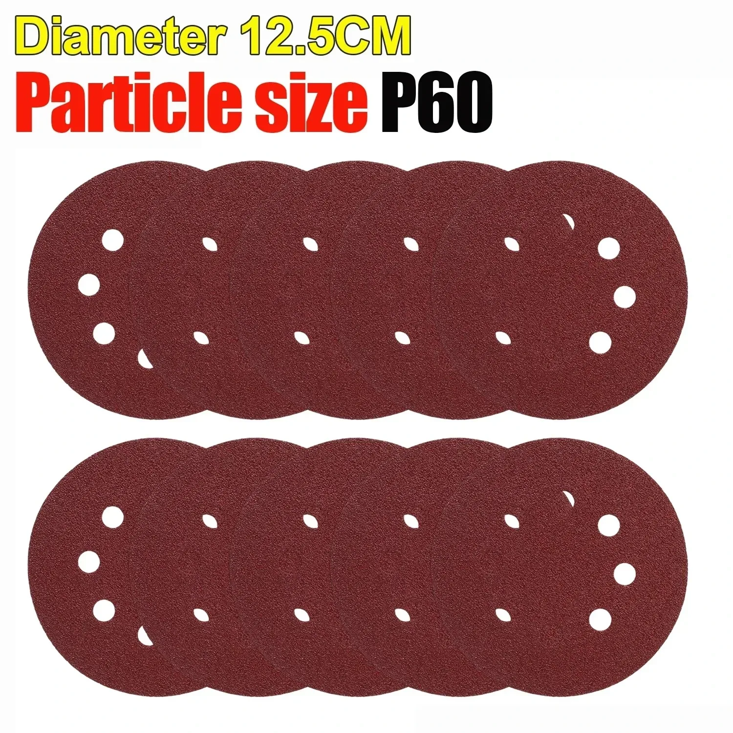Versatile Sanding Discs - 125mm, Multi-Surface Polishing Pads, 40-3000 Grit