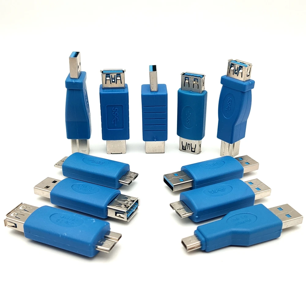 

Суперскоростной адаптер USB 3.0 тип A штекер-USB Тип B штекер-гнездо