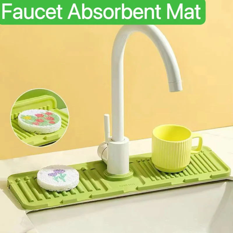 

Силиконовый абсорбирующий коврик для смесителя, защита от брызг, коврик для дренажа, губка, протектор для столешницы, для ванной, кухни, гаджеты