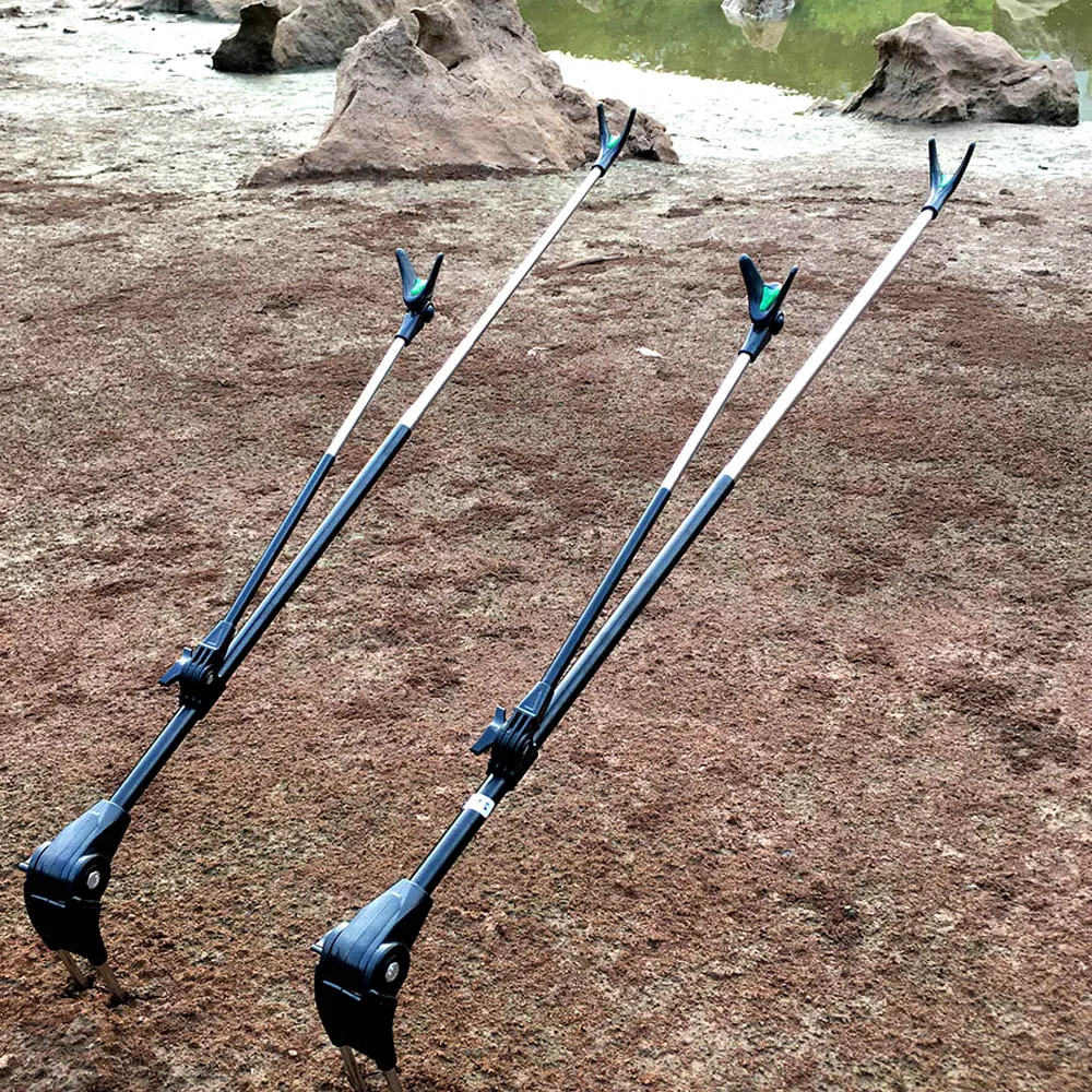 1.5m-2.4m Stainless Steel Fishing Rod Ground Inserted Stand Bracket Metal Holder Stable Strong 360 Degree Adjustable for Beach fishing rod bracket fishing rod support fishing rod rest fishing rod holder