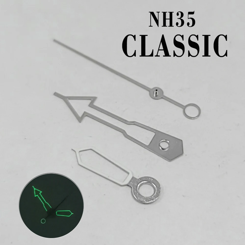 

Watch Hands Accessories Three-hands Hollow-out Green Luminous Watch Hands Fit NH35 NH36 Movement