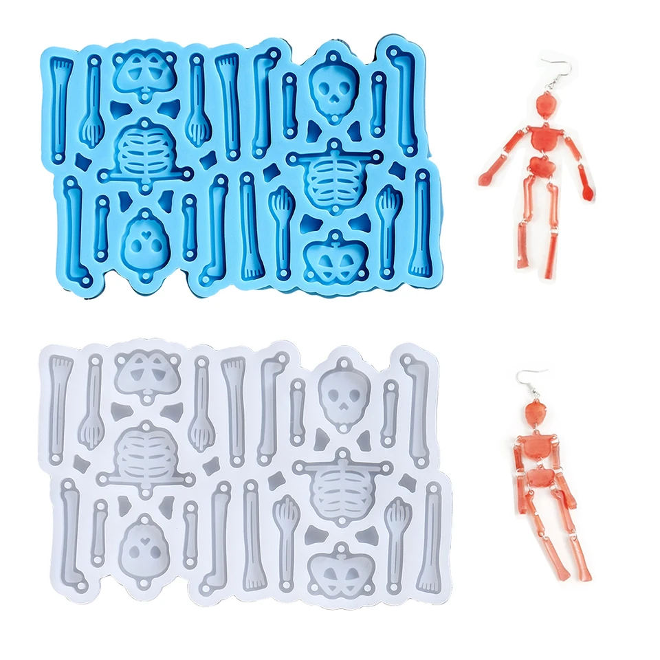 Stampo In Silicone A Forma Di Dinosauro Per Resina | Set Da 2 Pezzi Per Creare Portachiavi, Gioielli E Collane Fai Da Te - 3