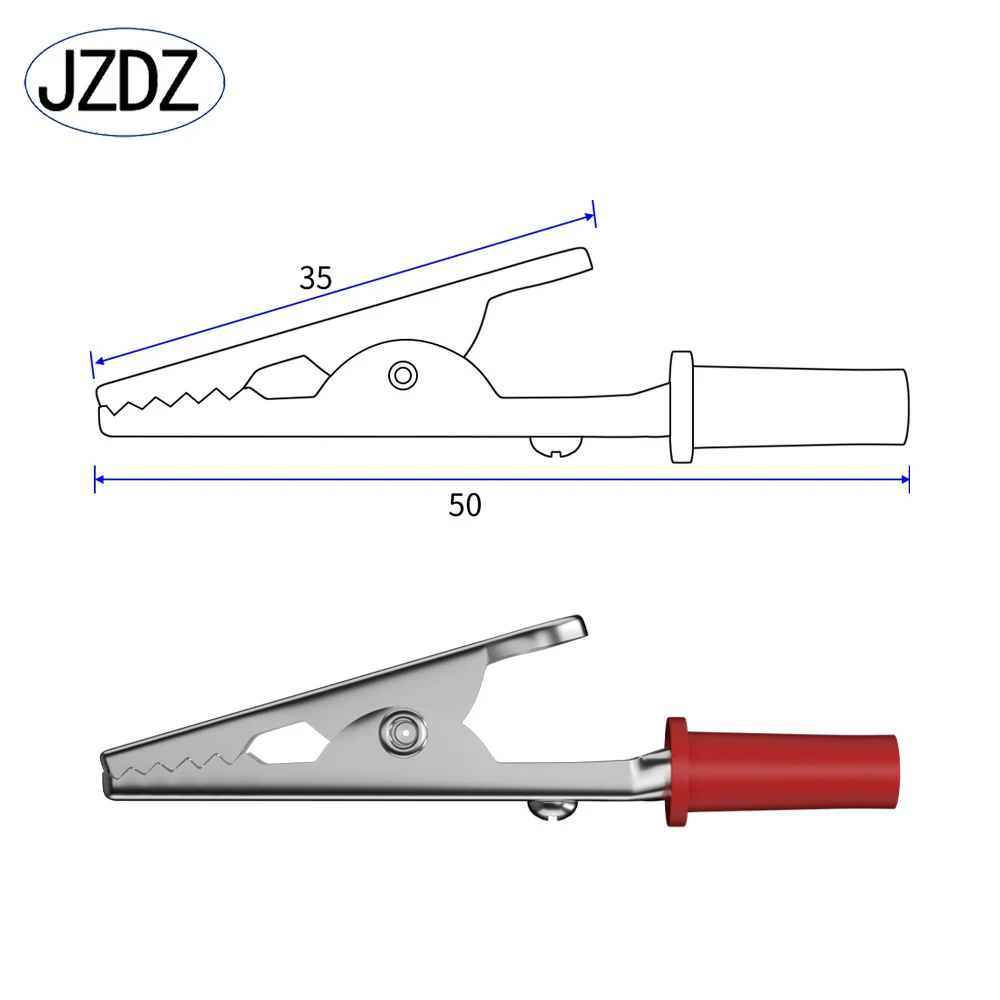 JZDZ Alligator Clips Electrical clamp Small clips Ended 4mm Banana jack Test Tools DIY electrical Connector 60007 10pcs