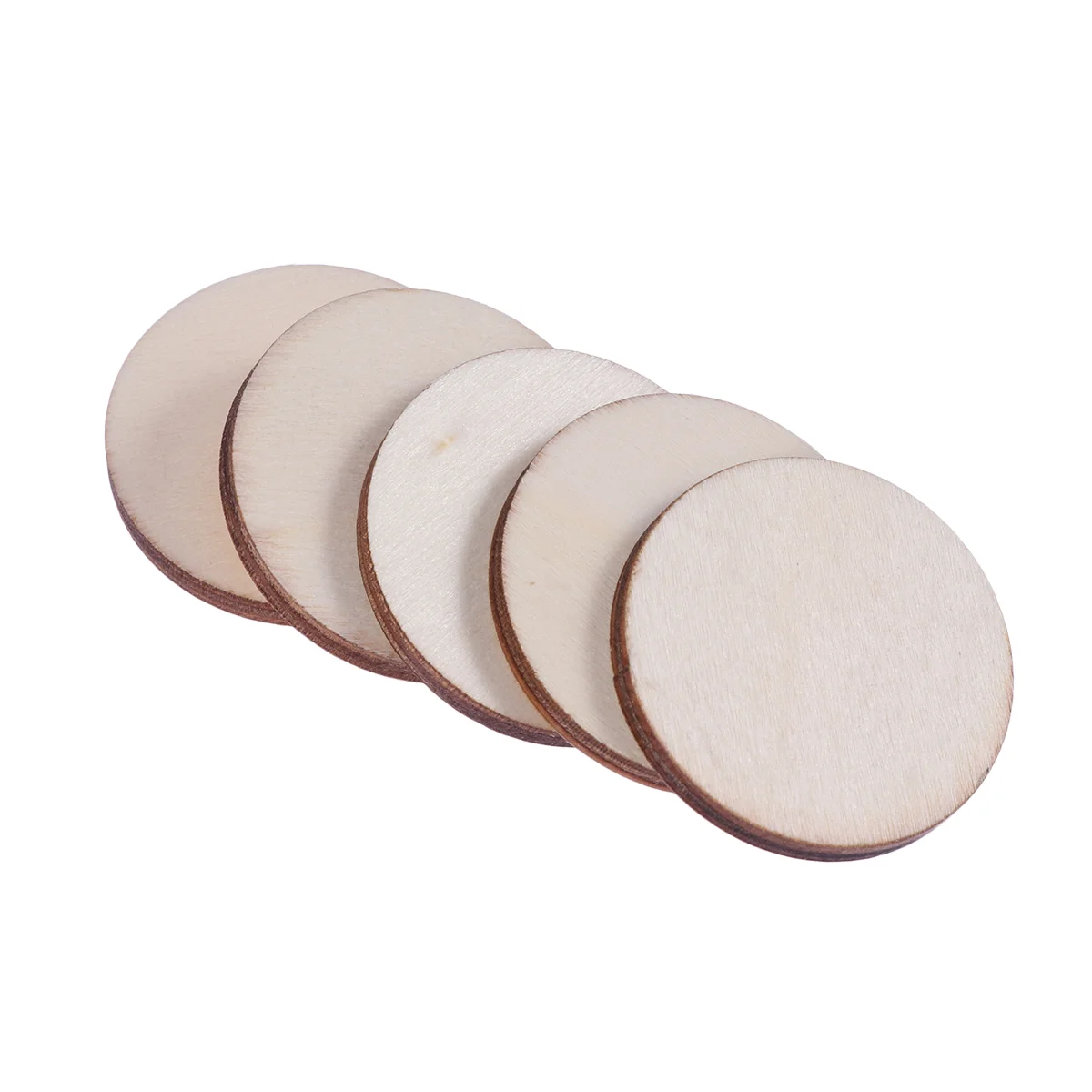 

100pcs Round Wooden Pieces DIY Craft Wood Piece for Crafts Project
