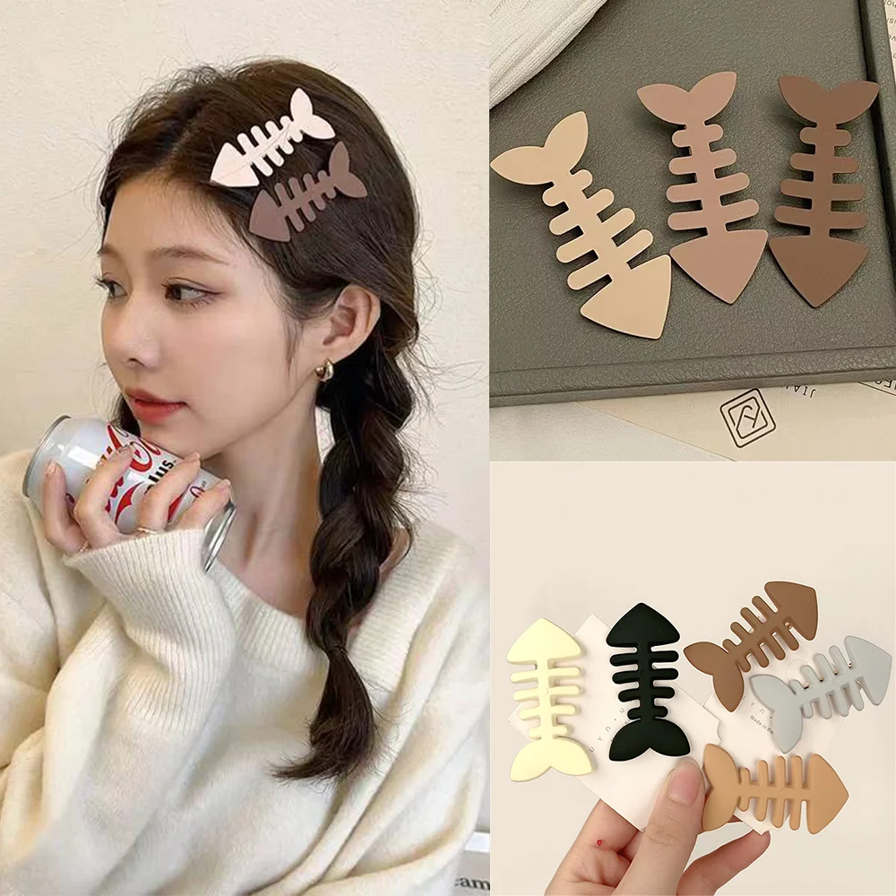 

1PC Cute Fish Bone Barrettes Sweet Hairpins Women Girls Mermaid Ornament Hair Clips Fashion Hair Accessories Gifts