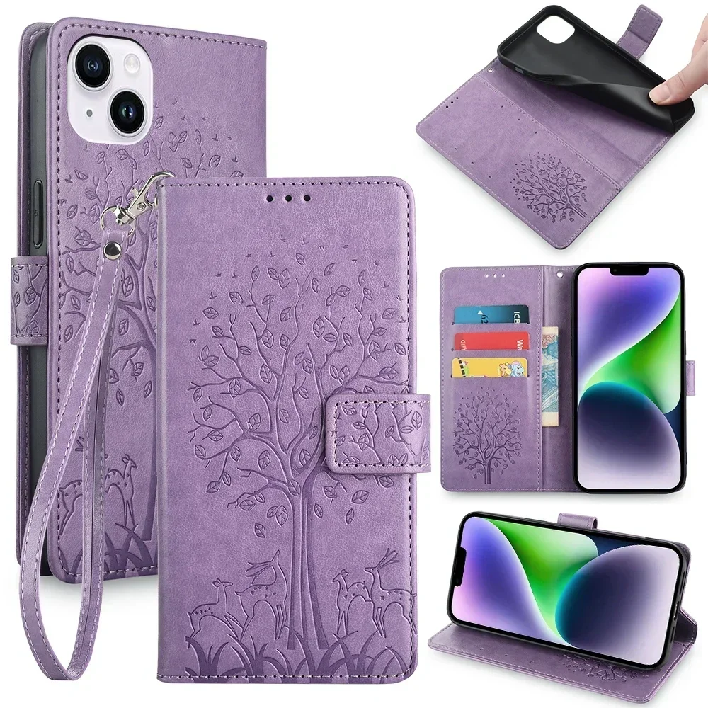 Funda Libro Magnética Para IPhone 16 Pro - Cuero PU, Con Ranuras Para Tarjetas Y Función De Soporte, Color Negro