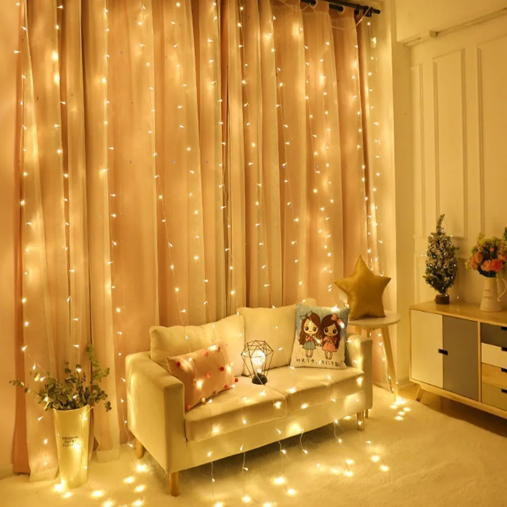 Christmas lamp decoration New Year LED Christmas lights fairy string lights curtain garland USB festoon Noel Christmas decoration for home