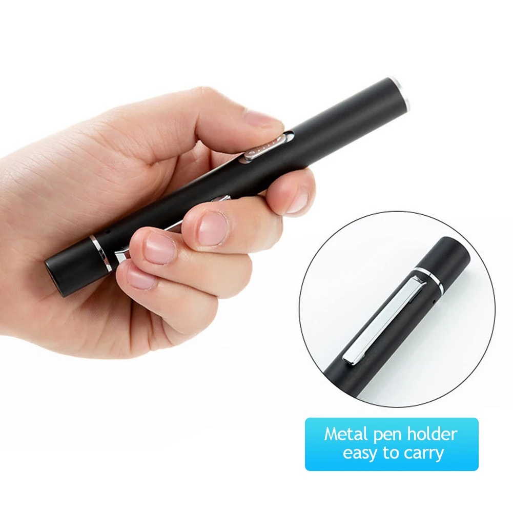 Compact LED Medical Examination Pen Light with Pupil Gauge