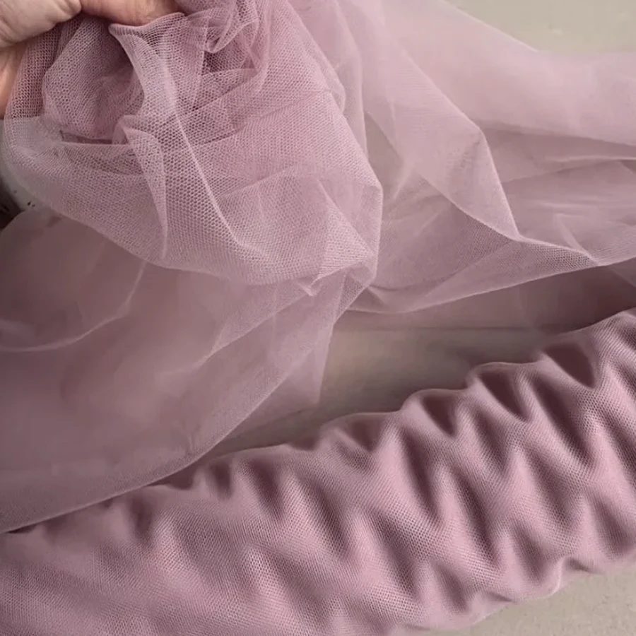 Elegant Purple and Pink Soft Tulle Fabric for Weddings and Celebrations