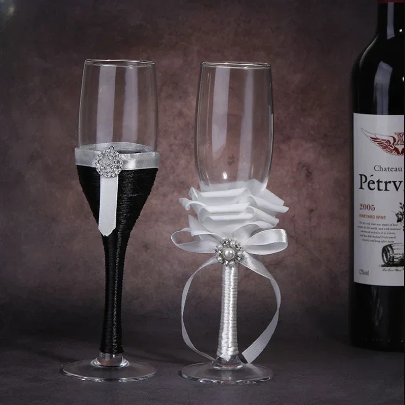 Wedding Champagne Hand Over Glasses Groom Bride Stemware Exquisite Wedding Matchmaking Celebration Romantic