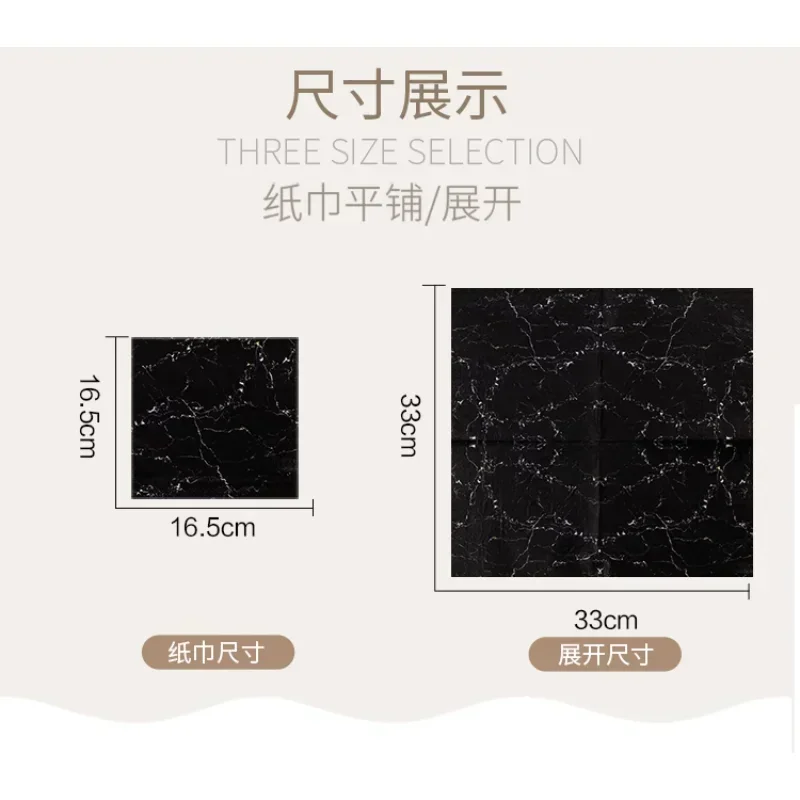 Imitation Wood Grain Marble Tile Colorful Printed Paper Napkins Facial Tissue Personalized Paper Napkins Party Placemats