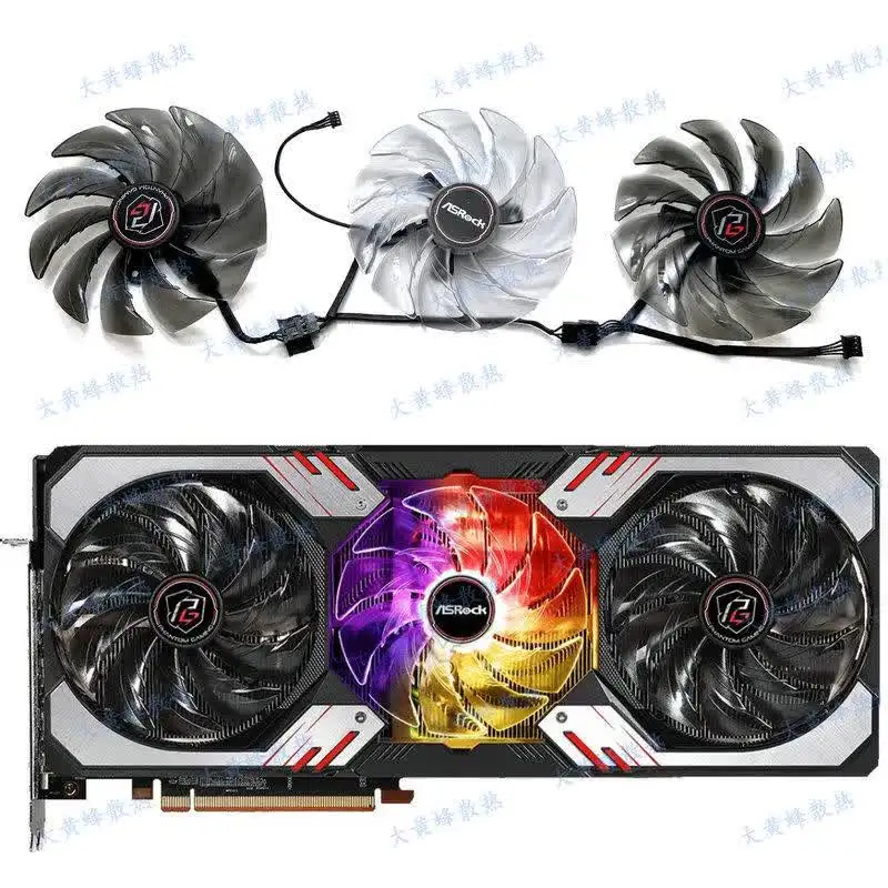 New Cooling Fan for ASROCK RX6800XT 6900XT Phantom Gaming Graphics