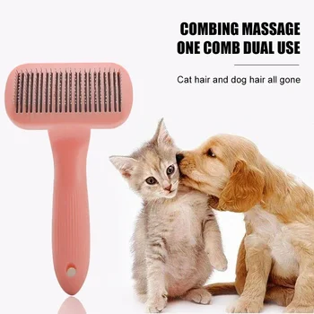 Dog Brush Self Cleaning Slicker Brush For Dogs Cats with Massage Particles Removes Loose Hair Pet Grooming Brush Pet Supplies 1