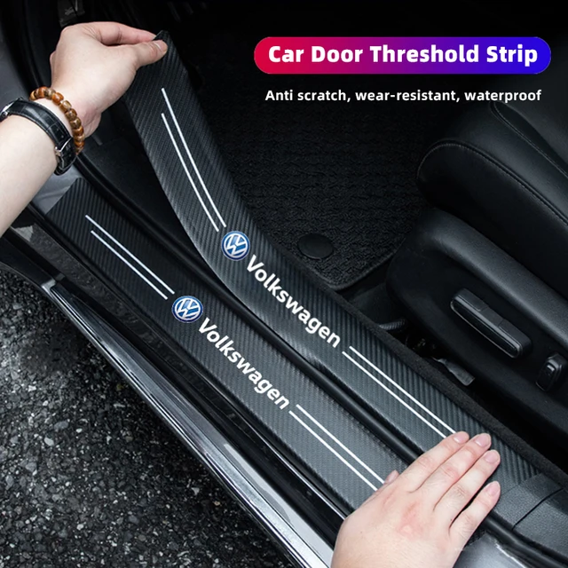 5Pcs Car Door Sticker Threshold Anti Scratch Decals Accessories For VW GTI Polo Golf Passat Tiguan Arteon Touareg Taigo Caddy
