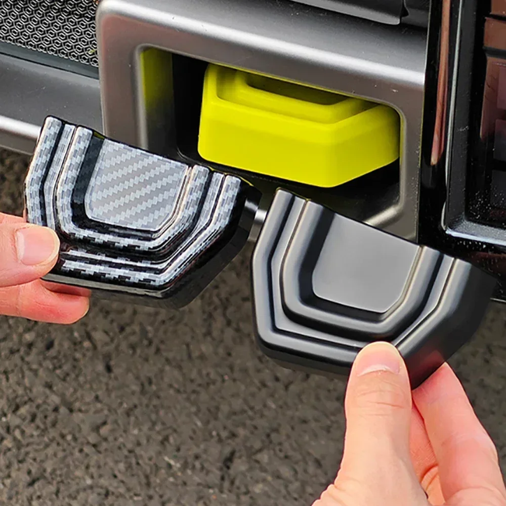 Car accessories For Chery Jetour Traveller T2 -2025 Off-Road ABS Trailer Cover Hook Carbon Pattern Trailer Hook Sticker Modified Exterior