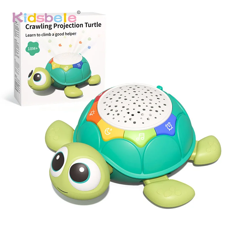 Musical Turtle Crawling Baby Toys Multifunctional Early Education Machine Baby Learns Crawl Music Turtle