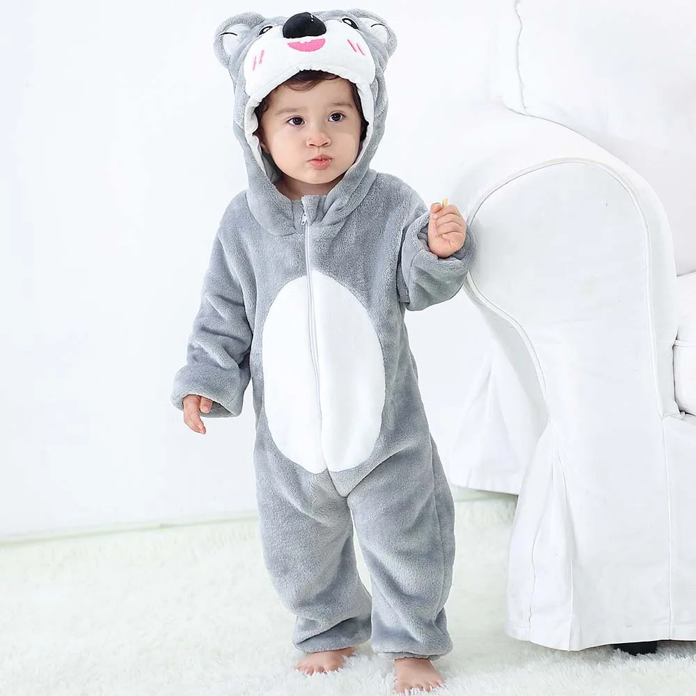Newborn Baby Boy Clothing Animal Cartoon Hooded Jumpsuits Winter Baby Pajamas Onesies Kids Sleepwear Newborn Pyjamas baby sleepwear