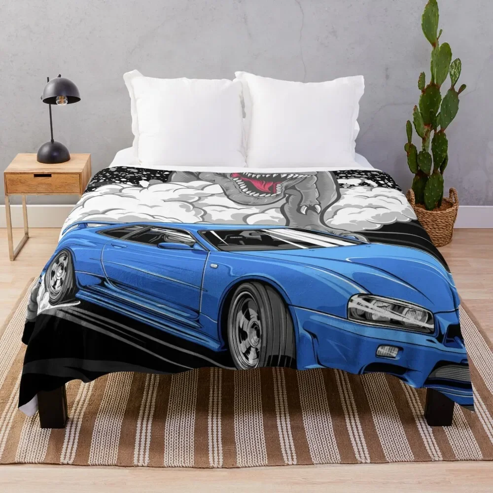 Skyline R34 GTR Throw Blanket valentine gift ideas Furrys Flannel Shaggy cosplay anime Blankets