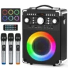 FanFun Karaoke Speaker with 3 Wireless Microphone, Bluetooth Speaker with LED Light, Portable Outdoor Party Speaker 1