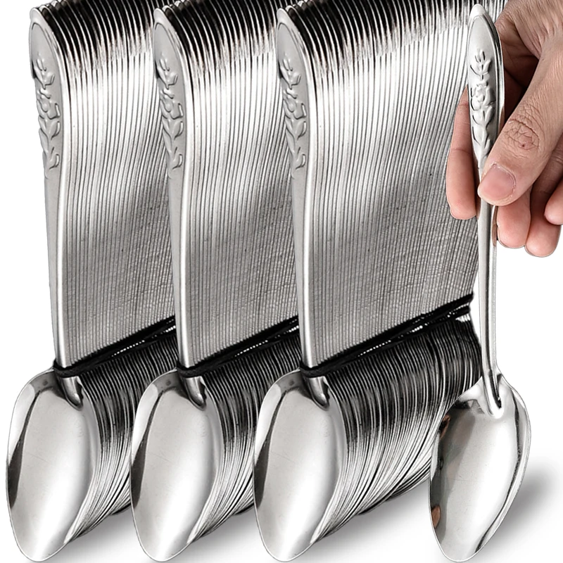 30/5pcs Stainless Steel Spoon Long Handle Soup Spoons Milk Coffee Teaspoon Ice Cream Dessert Scoops Kitchen Tableware Utensils 30/5pcs Stainless Steel Spoon Long Handle Soup Spoons Milk Coffee Teaspoon Ice Cream Dessert Scoops Kitchen Tableware Utensils