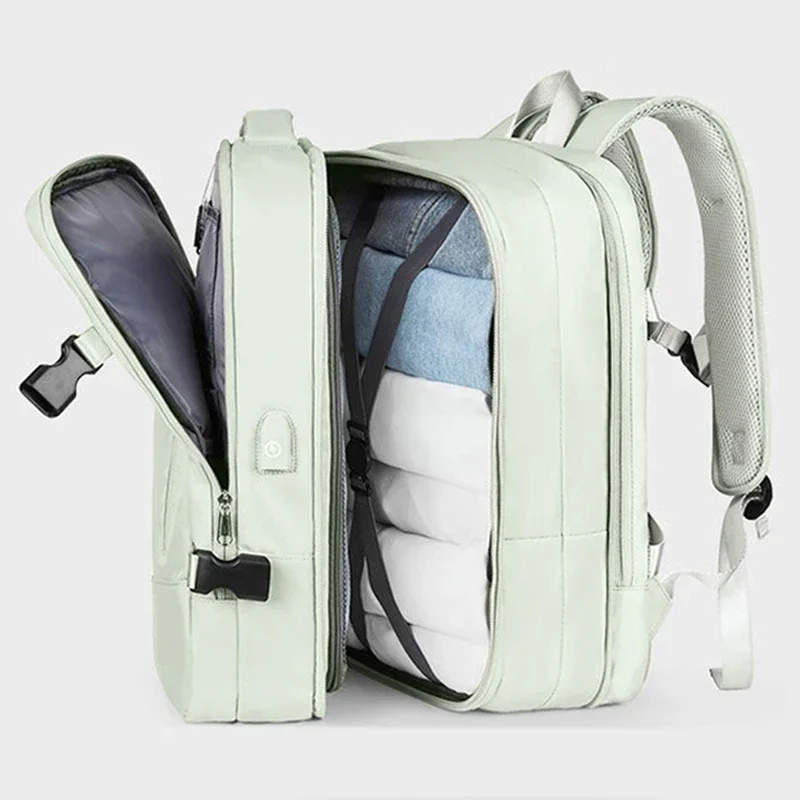 

Air Travel Backpack Woman Bags Expandable 15.6 Inch Laptop Functional Luggage Large Suitcase Women's Multifunctional Backpacks