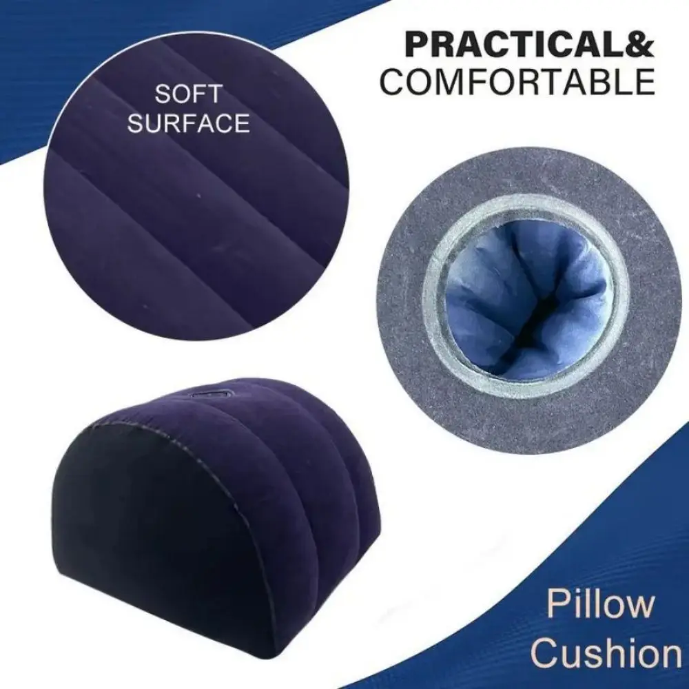 New PVC Flocking Silicone Pillow Triangle Cylinder Wedge Inflatable Magic Cushion Soft Inflatable Pillow Home Relax Cushion