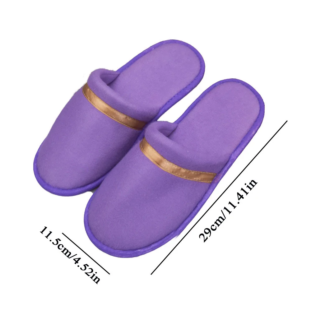 Adult Unisex Coral Fleece Slippers Winter Warm Home Slippers All-inclusive Slippers Solid Slippers Hotel Slippers Soft Non-slip 4
