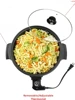 Appliances 12-Inch Round Nonstick Electric Skillet with Vented Glass Lid, Removable Thermostat, Easy to Clean, Black 2
