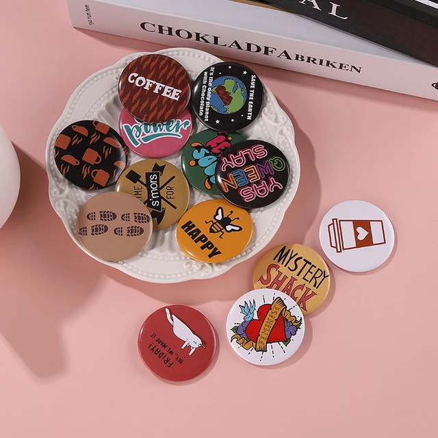 Creative Round Animal Cat Letter Tinplate Pin Soft Button Cartoon Cute  Funny Brooch Badge Laple Clothes Jewelry Gift For Friends - AliExpress