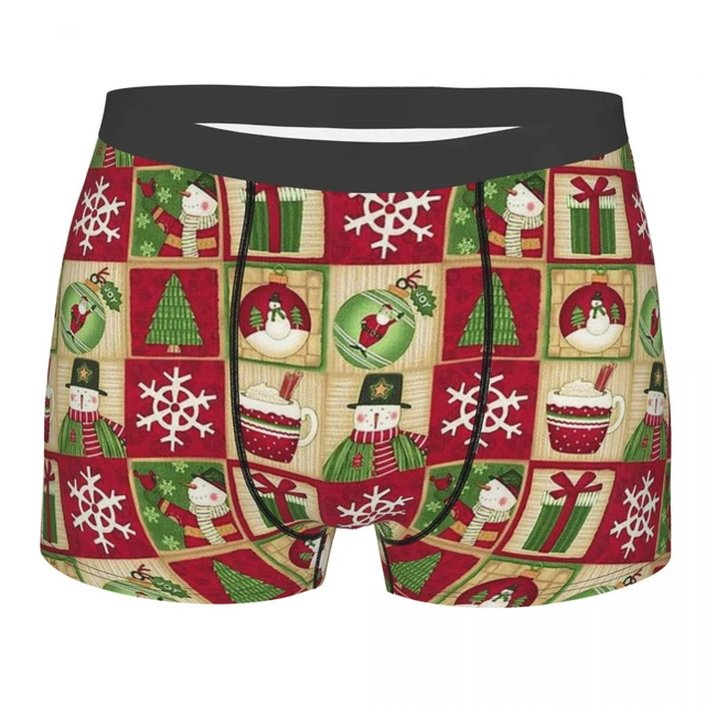 Christmas Santa Gnome Plaid Man Underwear Boxer Shorts Panties Funny  Breathable Underpants for Male S-XXL - AliExpress