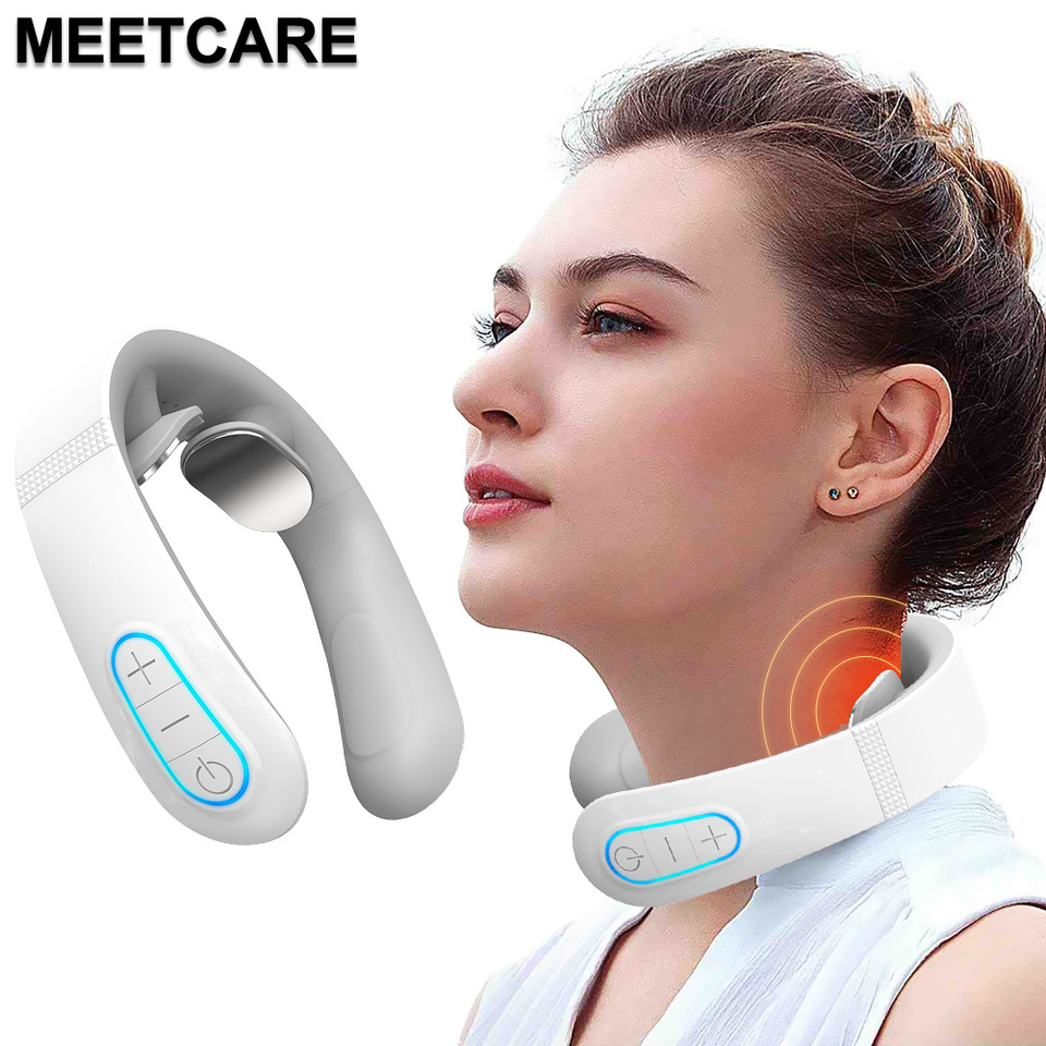  Pulse Neck Massager Electric Smart EMS Cervical Massagers TENS Pain Relief Relaxation Muscle Kneading Massage 