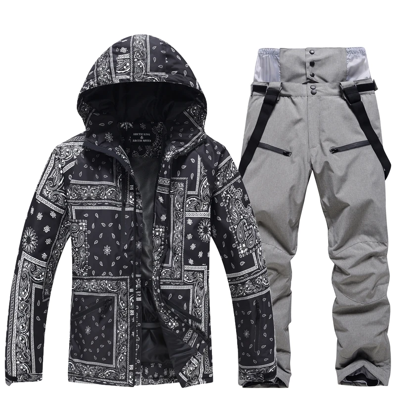 Ski Wear Men's and Women's Ski Suit Sets Waterproof Snow Costume Ski Jacket and Pant Set Outdoor Clothing Snowboarding Suit Sets