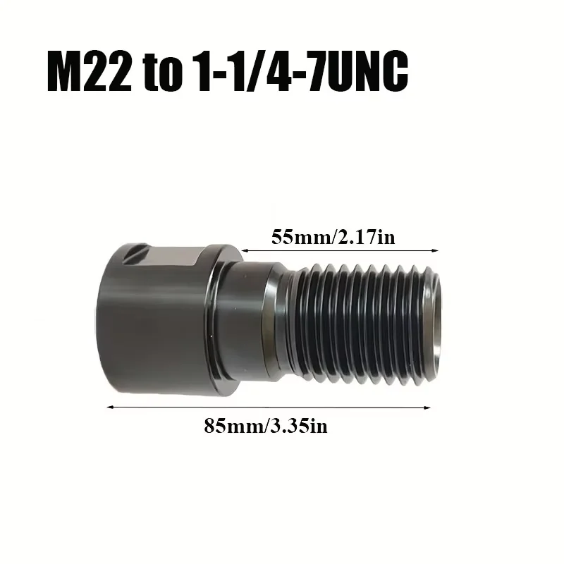 다이아몬드 드릴 코어 비트용 나사 어댑터, M22(수) - 11-4-7 UNC(암) 연결 나사 변환기, 건설 공구