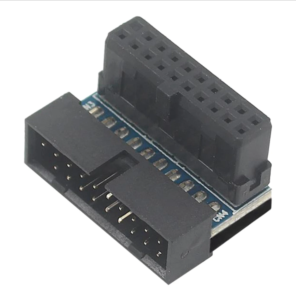 

Черный USB 3.0 20Pin штекер-гнездо L поворотный правый угол адаптер питания