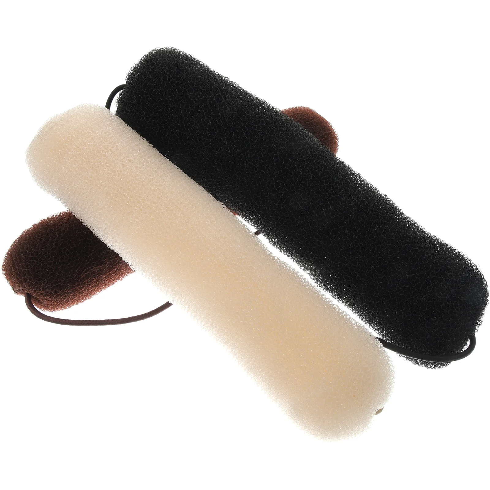 

3 Pcs Elastic Rope Meatball Head Hair Tool Roller Bun Donuts for Kids Curler Rollers Curlers Nylon Yarn Maker