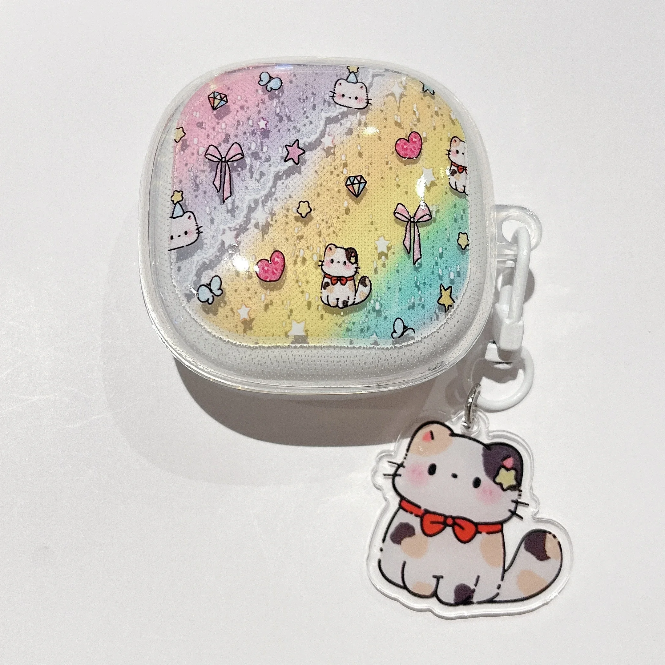 Tulip Bowknot Disc Blocks Headphone Protective Cover with Pendant
