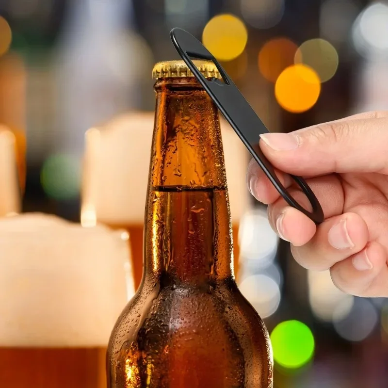 3pcs Heavy Duty Stainless Steel Flat Bottle Openers for Beer, Durable Bottle Openers, Kitchen Gadgets for Restaurants